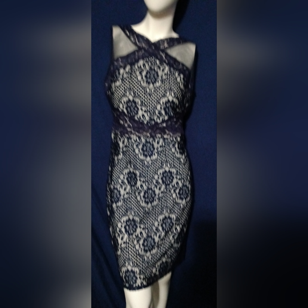 Melrose Navy and White Dress